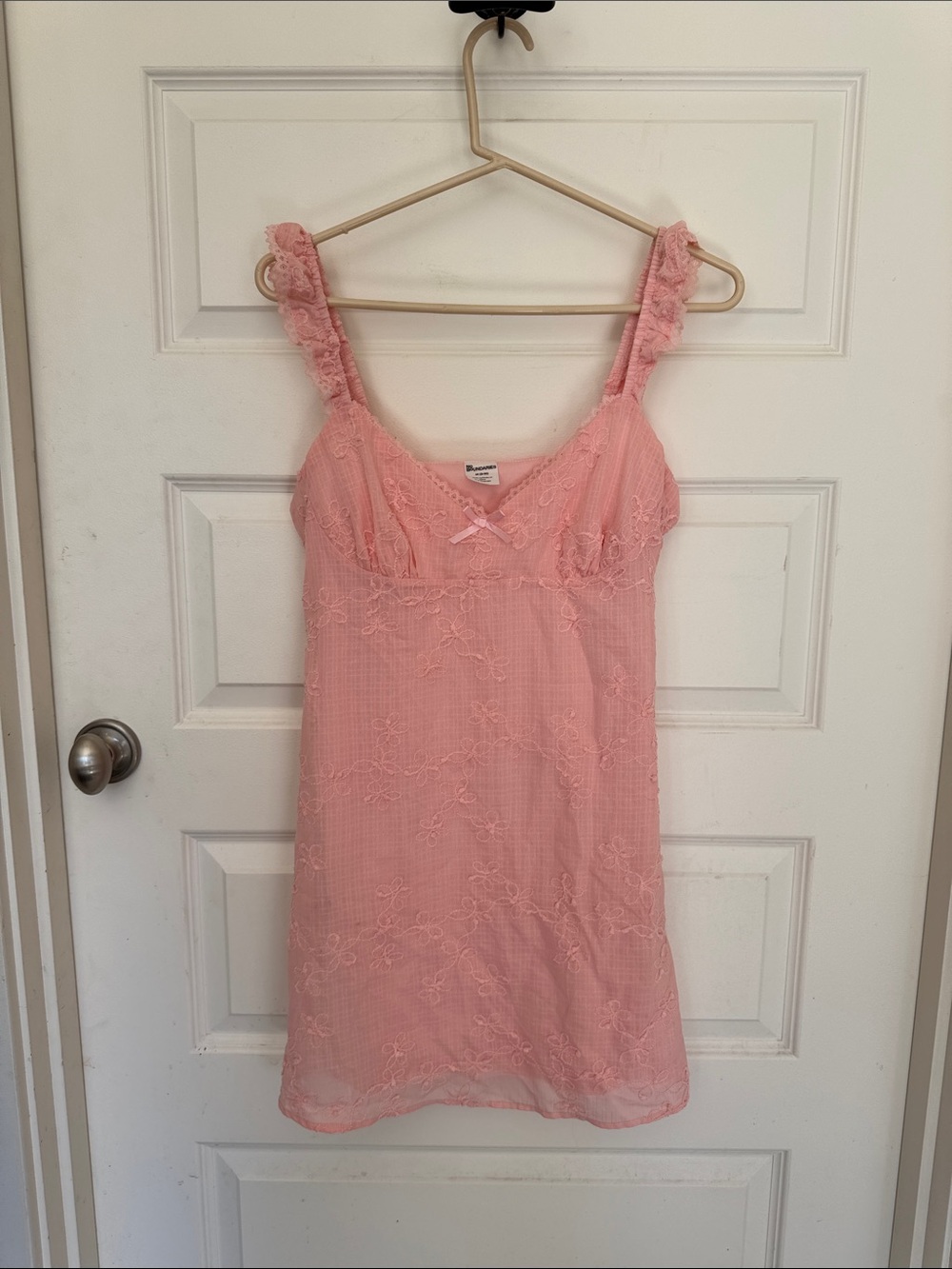 No Boundaries Pink Lace Trim Chemise